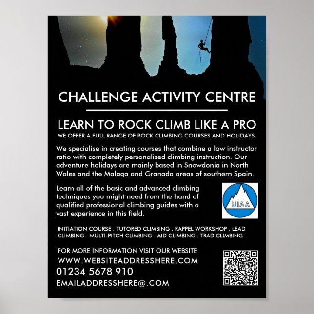 Silhouette, höjt- och klättersäng poster (Framsidan)