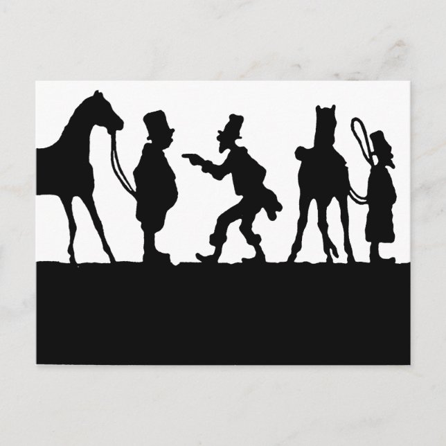 Silhouette: Horse Dealer Vykort (Framsida)