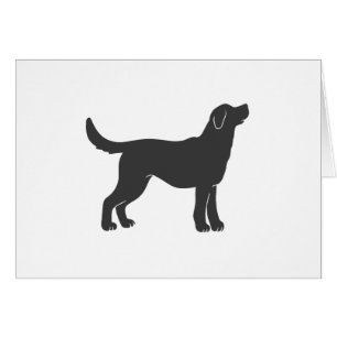 Silhouette-hund - Välj bakgrund färg Hälsningskort