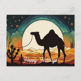 Silhouette i Camel i Desert Glad helg Vykort