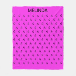 Silhouette Inspirational Dancers Mönster Lila Fleecefilt