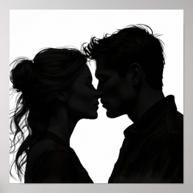 Silhouette Kärlek Poster (Framsidan)