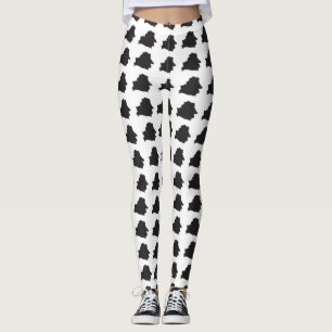 Silhouette Karta of Belarus Leggings