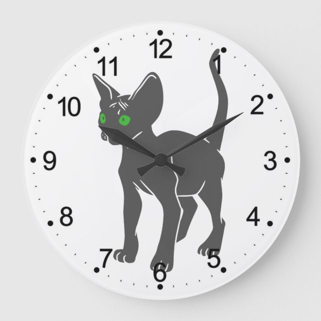 Silhouette-katten i Egypten - Välj tillbaka till f Stor Klocka (Framsida)