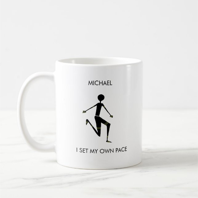 Silhouette Kenyan Idrottsman Kaffemugg (Vänster)