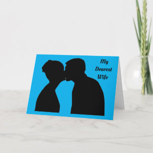 Silhouette Kissing lite årskort Kort