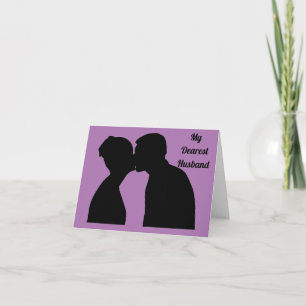 Silhouette Kissing lite årskort Kort