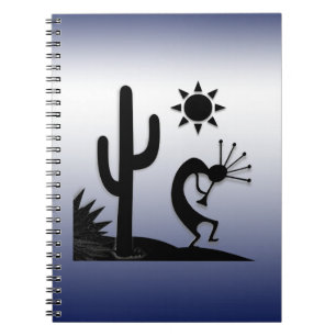 Silhouette Kokopelli Anteckningsbok Med Spiral