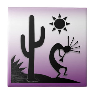 Silhouette Kokopelli Kakelplatta