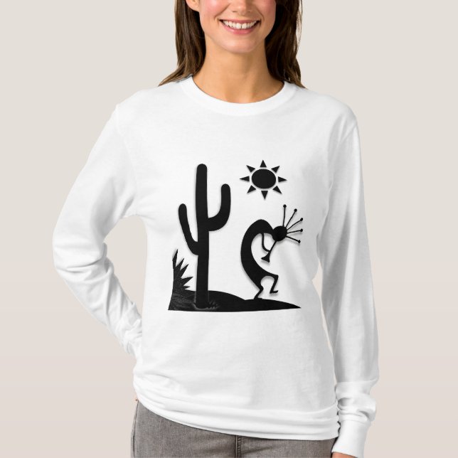 Silhouette Kokopelli Tee Shirt (Framsida)
