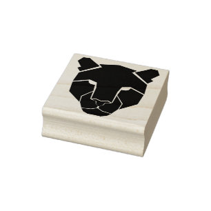 silhouette leopard art frimärke stämpel