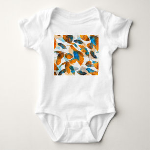 Silhouette löv: vattenfärg, digital, sömlös pa t shirt