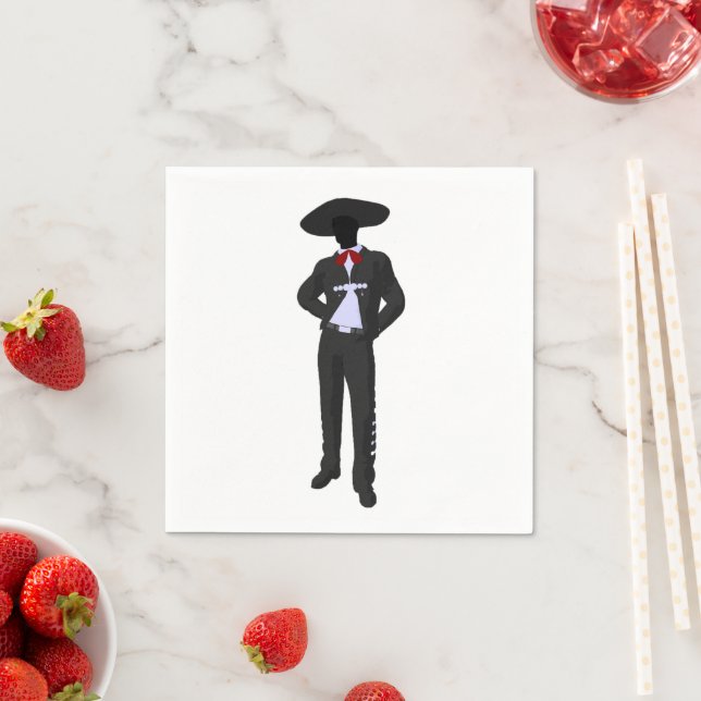 Silhouette Mariachi Pappra Napkins Pappersservett (Insitu)