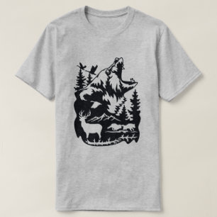 Silhouette med kloster, Hjort T Shirt