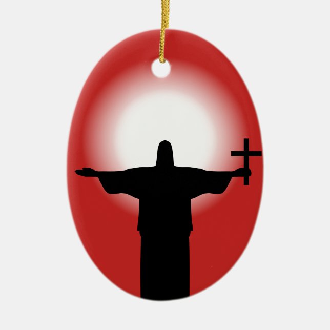 Silhouette med kor julgransprydnad keramik (Framsidan)