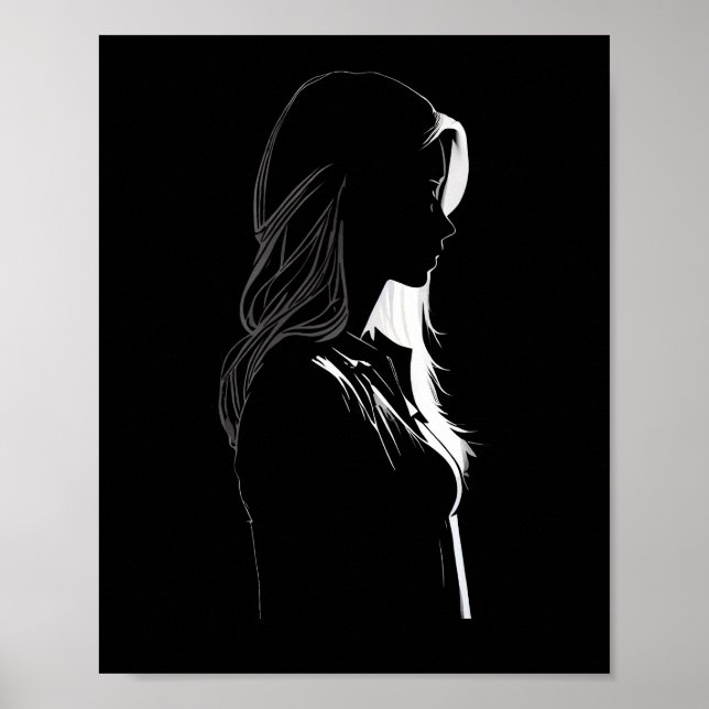 Silhouette med ljus och skugga poster (Framsidan)