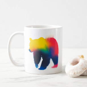 Silhouette med minimalistisk sprejfärg kaffemugg