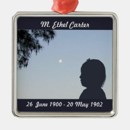 Silhouette Memorial Ornament - Flicka