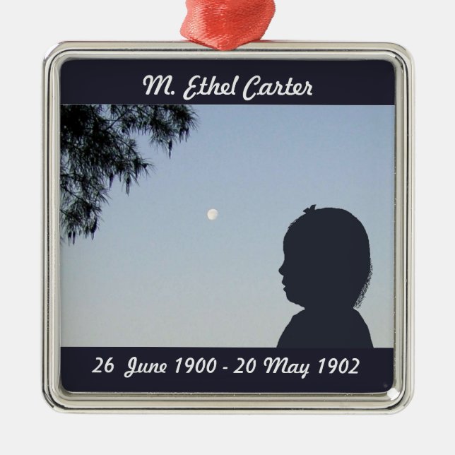 Silhouette Memorial Ornament - Flicka (Framsidan)