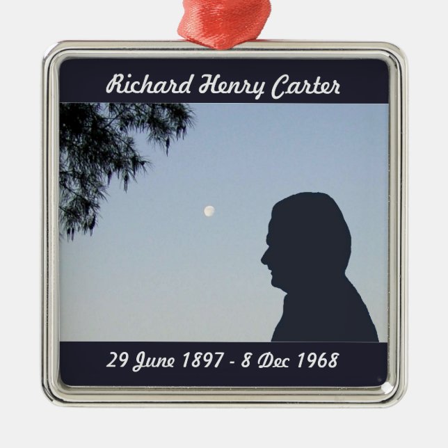 Silhouette Memorial Ornament - Older Male (Framsidan)