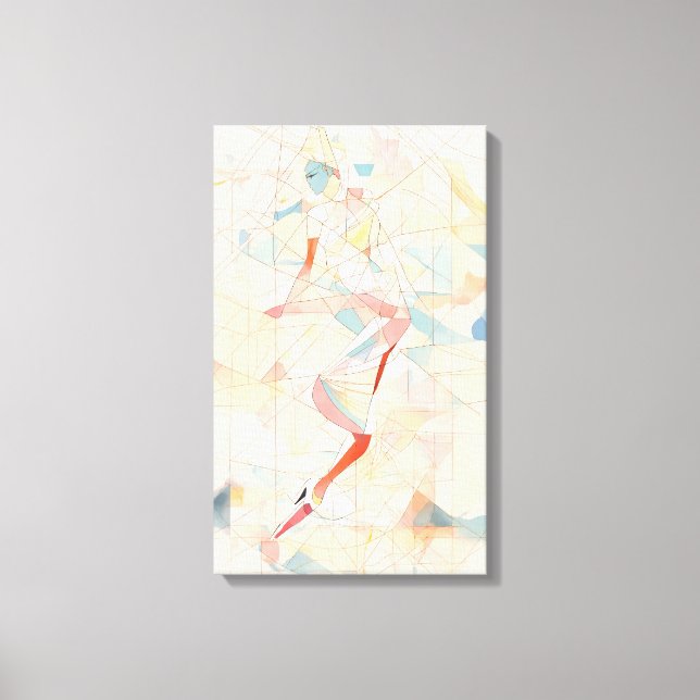 Silhouette Modern Colorful Wrapped Art Canvas Prin (Framsida)