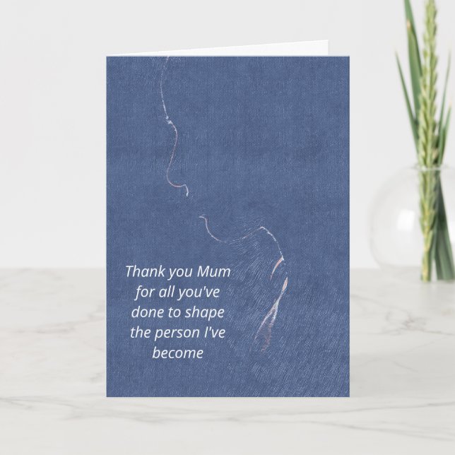 Silhouette Mor's Day Card Kort (Framsida)