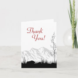 Silhouette Mountain Black, White and Red Tack Kort