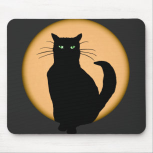 Silhouette Mousepad för resningmånekatt Musmatta