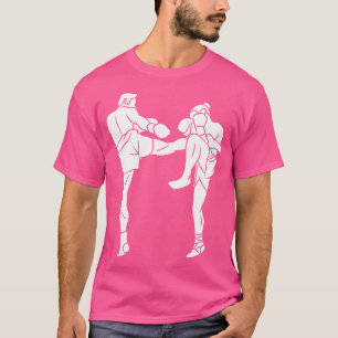 Silhouette Muay Thai Kickboxing Mma Martial Arts F T Shirt