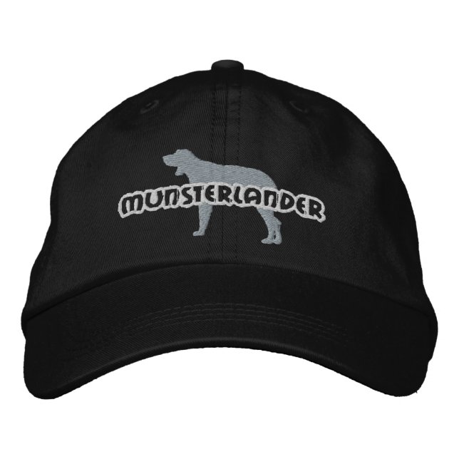 Silhouette Munsterlander Embroiderade Hat Broderad Keps (Framsida)
