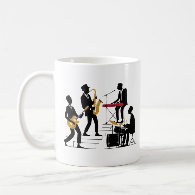 Silhouette Music Band Kaffemugg (Vänster)