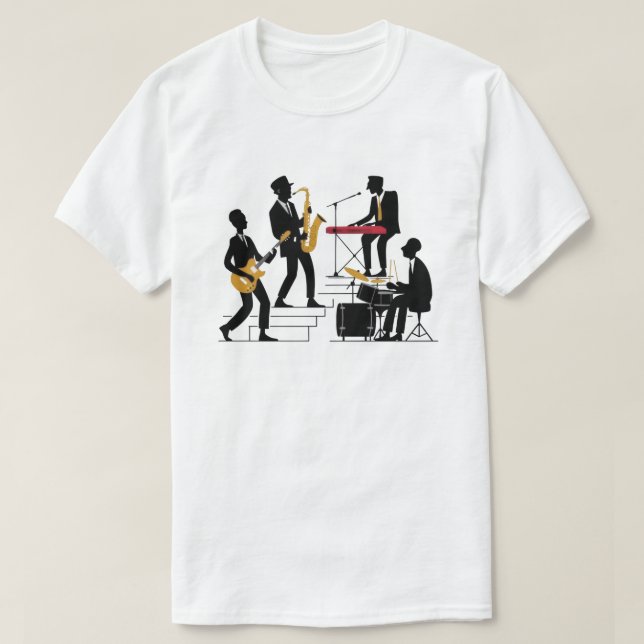 Silhouette Music Band T Shirt (Design framsida)