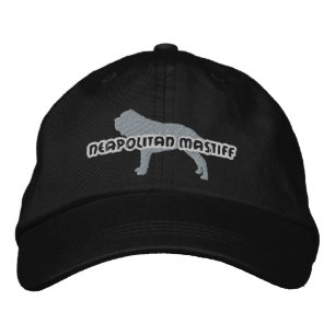 Silhouette Neapolitan Mastiff Embroized Hat Broderad Keps