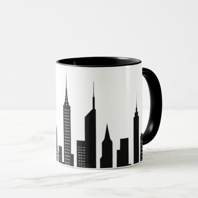Silhouette noir de building mugg (Framsida höger)