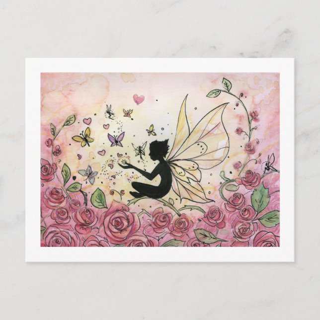 Silhouette och Rosor Vykort (Framsida)