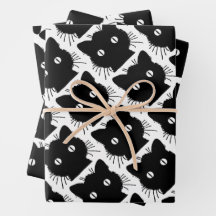 Silhouette of a black cat vintage illustration