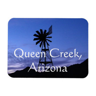 Silhouette of a kvarn, Queen Bäck Arizona Magnet