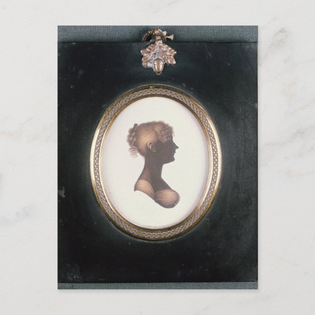 Silhouette of Cassandra Austen, 1809 Vykort (Framsida)
