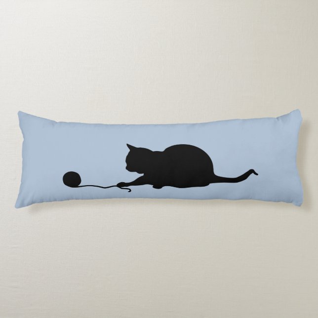 Silhouette of Cat Play Kroppskudde (Framsidan)