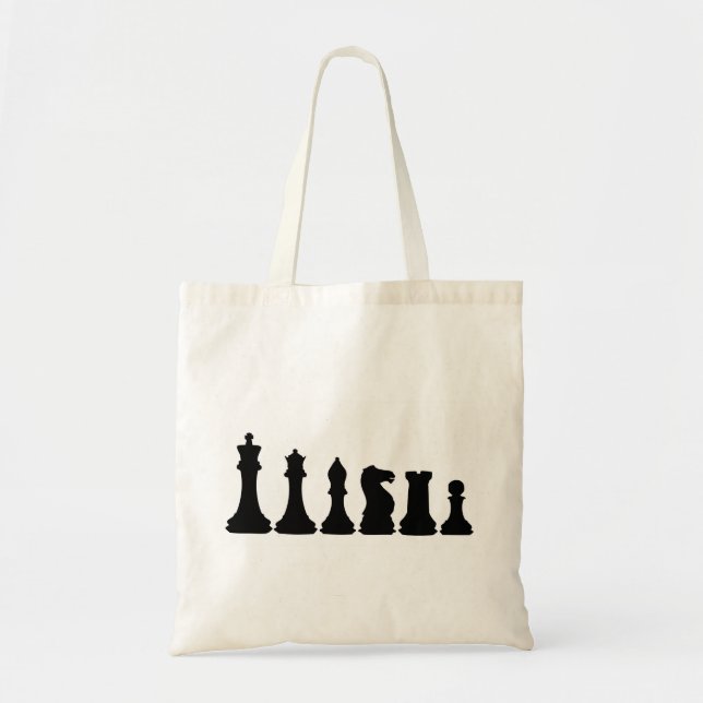 Silhouette of Chess Biet Chessman Tygkasse (Framsidan)