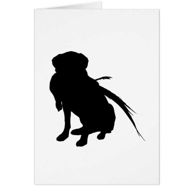 Silhouette of Labrador Retriever med fasan Hälsningskort (Framsidan)