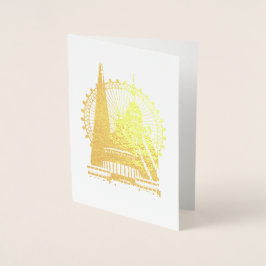 Silhouette of London Folierat Kort