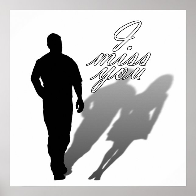 Silhouette of Man Missing Woman Poster (Framsidan)
