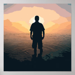 Silhouette of Man Poster