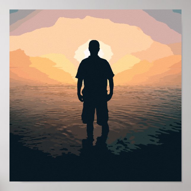 Silhouette of Man Poster (Framsidan)