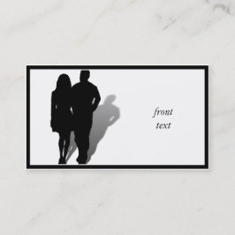 Silhouette of Man & Woman Visitkort