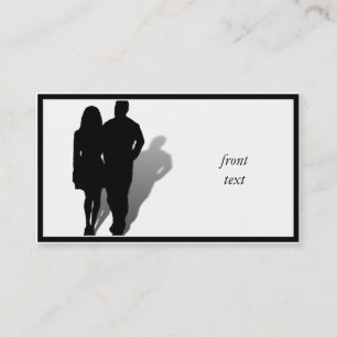 Silhouette of Man & Woman Visitkort
