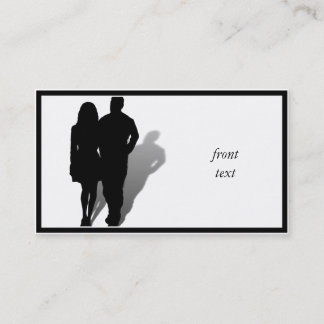 Silhouette of Man & Woman Visitkort
