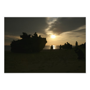 Silhouette of Marines Fototryck
