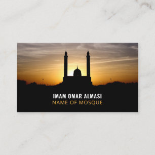 Silhouette of Mosque, Islamic, Religiösa Visitkort